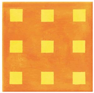 декор Steuler Living Colors "Девять квадратов", оранжеый/желтый 15x15 см