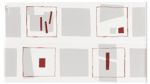 бордюр Steuler Kendo* "Геометрические фигуры" (сет 2шт)  белый, серо-бордовый рисунок 25х7 см