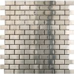 Декор L153004041 Mosaico Brick Acero 2x4 Malla 29,5x28 см