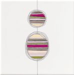 декор Steuler Stripes & More "Два круга", бордовый/оливковый 25х25 см