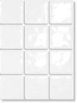 Плитка Бриз белый (полотно из 12 частей 9,9x9,9) 30x40 см