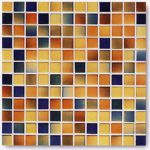 Мозаика напольная 2,4x2,4см на сетке Jasba M2-Secura цвет осенний микс 31,6x31,6 см