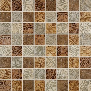 Вставка Fossile Slate mozaika mix, 39.6x39.6 см