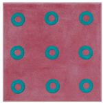 декор Steuler Living Colors "Девять кругов", пурпурный/голубой 15x15 см