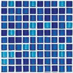 CRYSTAL B мозаика MNO2 Azzurro Lucido Mix MFSKYGLOS 2,35*2,35 (MF5 Sky Glossy Mix (lucido))  30.6x30.6 см