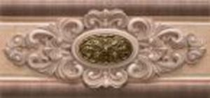 Бордюр Cifre Ceramica Lumine Grisel Roseton Brown 12x25 см