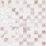 Керамическая мозаика Mosaico Hojas Malva-Acuarela Perla 30 x 30 см