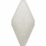 Ромб выпуклый с тканевой текстурой белый Rombo Acolchado Textil Bianco 10х20 см