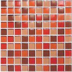 CRYSTAL B мозаика MF1 Rosso Lucido Mix 2,3*2,3 30x30 см