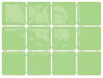 Плитка Сезоны зеленый (полотно из 12 частей 9,9x9,9) 30x40 см
