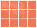 Плитка Сезоны оранжевый (полотно из 12 частей 9,9x9,9) 30x40 см