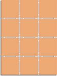 Плитка Суши оранжевый (полотно из 12 част. 9,9x9,9) 30x40 см