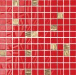 Мозаика Темари красно-золотой 29,8x29,8 см