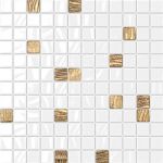 Мозаика Темари бело-золотой 29,8x29,8 см